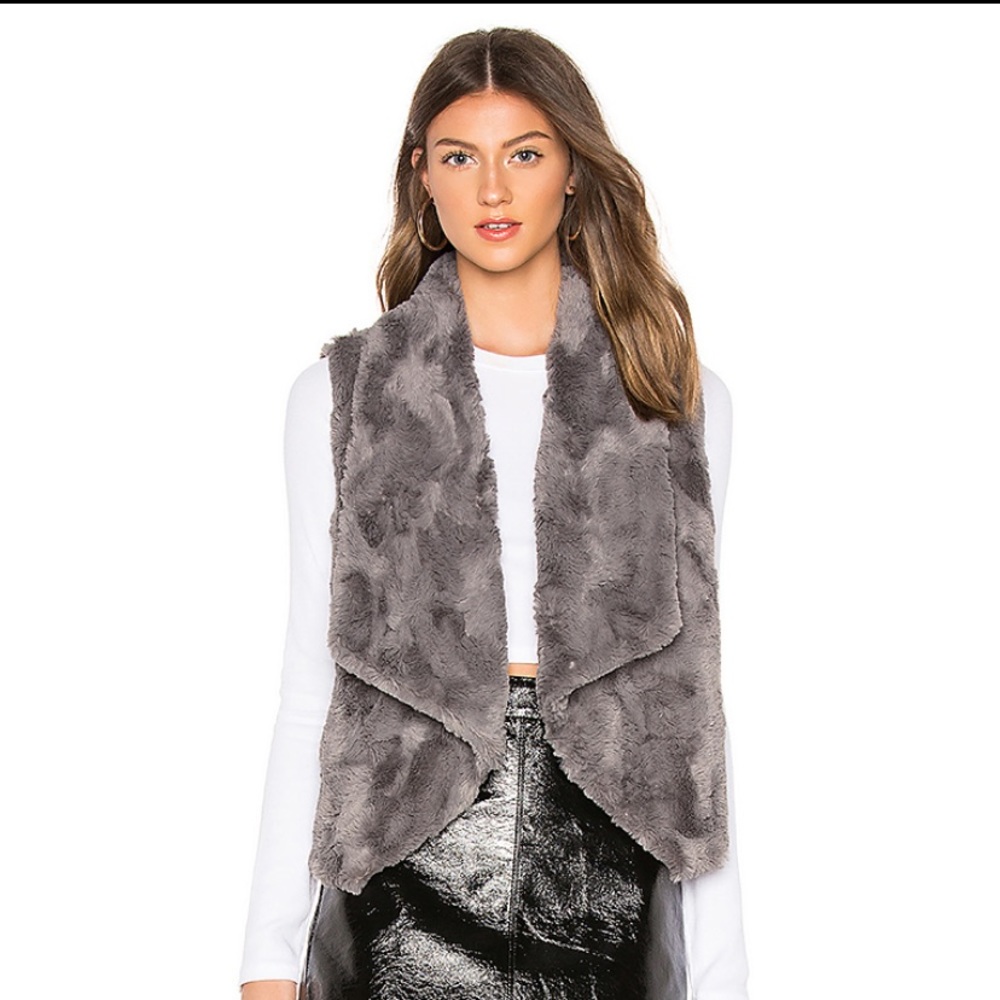 NWT Jack by BB Dakota grey fur vest